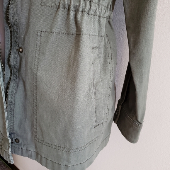 NEW Old Navy Utility Field Jacket Army Green Military Coat Classic Fall - Picture 10 of 15